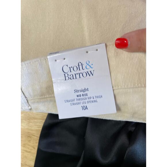 Croft & Barrow slacks jeans pants women's 10 chinos off white tags attached - Picture 9 of 16